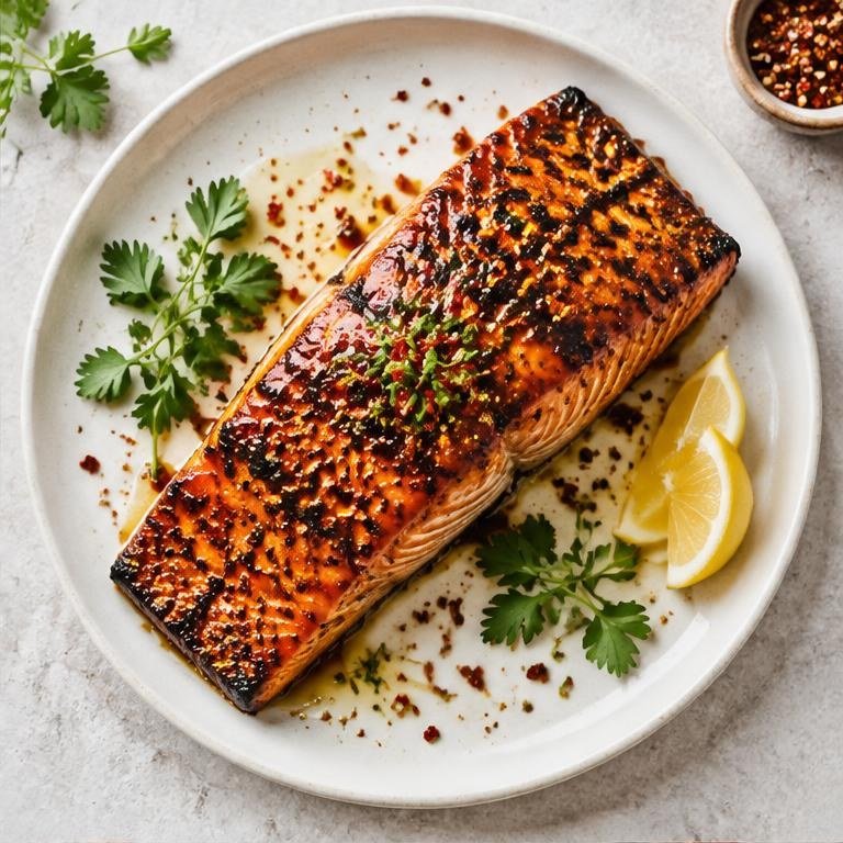 Sticky Chili Honey Salmon (illustrative image)