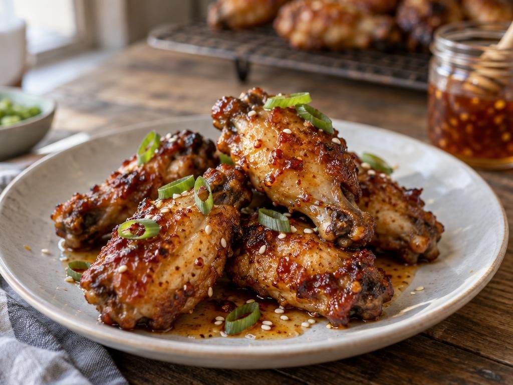 Crispy Hot Honey Wings (illustrative image)