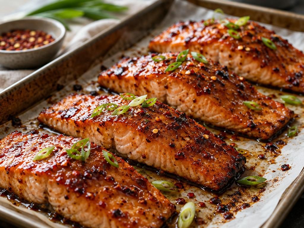 Sticky Chili Honey Salmon (illustrative image)